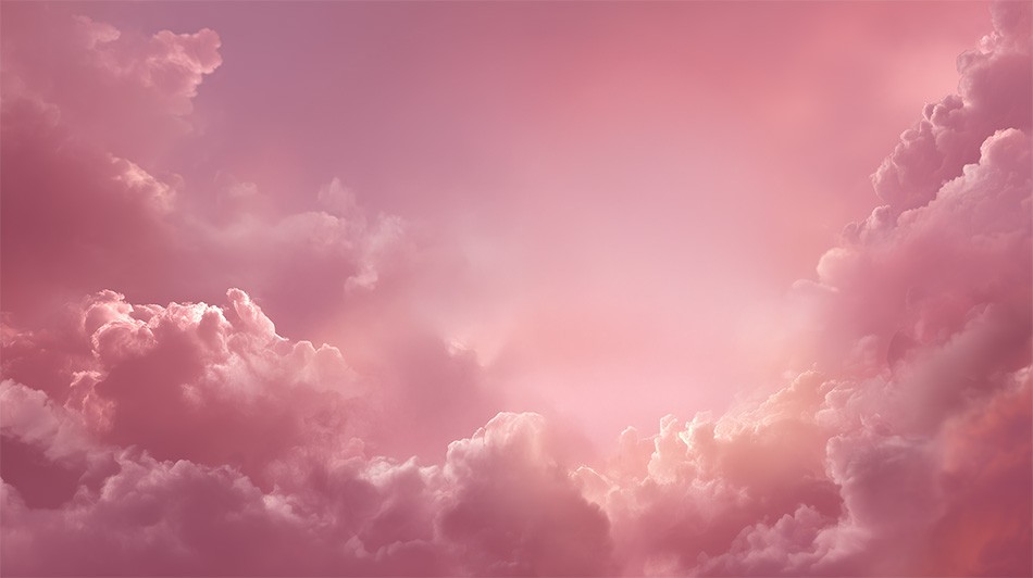 Soft pink purple sunset clouds